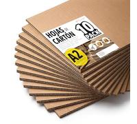 Fogli di Cartone Rigido, Cartoncino per Hobby Creativi e Progetti di Architettura, Imballaggio e Protezione Spedizioni, Spessore 1-2 mm, Formato A2 (420 x 594 mm), 10 Pezzi - Ofituria (A2, 10 pezzi)