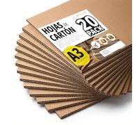 Fogli di Cartone Rigido, Cartoncino per Hobby Creativi e Progetti di Architettura, Imballaggio e Protezione Spedizioni, Spessore 1-2 mm, Formato A3 (297 x 420 mm), 20 Pezzi - Ofituria (A3, 20 pezzi)