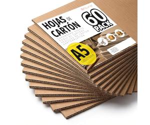 Fogli di Cartone Rigido, Cartoncino per Hobby Creativi e Progetti di Architettura, Imballaggio e Protezione Spedizioni, Spessore 1-2 mm, Formato A5 (148 x 210 mm), 60 Pezzi - Ofituria (A5, 60 pezzi)