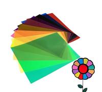 Fogli di cellophane colorati A4, 10 colori, foglio di pellicola colorata primaria, 75,4 x 62,2 x 18 cm, filtri per copertura della luce, pellicole termoisolanti per vetro e luci