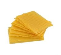 Fogli di cera d'api pura per fondazione in cera d'api, 30 pezzi, per telai di alveari - naturale per starter a nido d'ape per Langstroth e per alveari nazionali - 13,3 x 9 cm fogli di cera gialla per