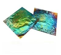 Fogli di foglia d'oro, Frammenti Di Lamina D'oro Rame Confezione Multicolor Da 4(Jade Green 2 Sheets)