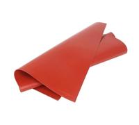 Fogli di gomma, Lastra di gomma resistente alle alte temperature da 0,1-5 mm spessore, 500 * mm/20 20 pollici(Red,500x500x2mm)