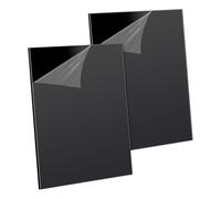 Fogli di Plastica Nero 2 Pezzi Pannello in Acrilico Nero, Piastre di plastica ABS Plexiglass Dura per Decorazione Domestica, Progetti Espositori, Display, Cornice, Pittura (30x20x0.5cm)