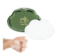 Fogli di sapone per viaggiare | Fogli di carta da lavaggio a mano da 50 pezzi - mini fiocchi di sapone profumati nuvolosi per la pelle, sapone per il campeggio, interno, escursioni, viaggi