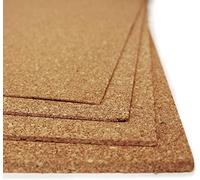 Fogli di sughero naturale impermeabile ideale per rivestimento murale, pavimento e pannello per bacheca - isolante acustico e termico - assorbe gli urti - spessori e lunghezze a scelta (2 mm, 100 x