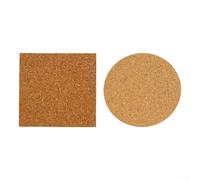 Fogli di sughero spessi 2 mm, 50 pezzi, 10 x 10 cm, retro autoadesivo per sottobicchieri, artigianato, pentole e protezioni per mobili, facili da tagliare, scrivibili, fai da te, casa e officina