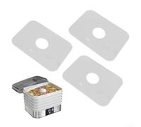 Fogli disidratatori antiaderenti in silicone per spiaggia 32100A, tappetini riutilizzabili per asciugare gli alimenti, 31 x 24 cm, fodere tagliabili per cucina, confezione da 3 pezzi, bianco