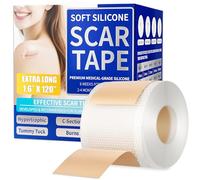 Fogli impermeabili in silicone per cicatrici - Nastro per cicatrici in silicone ipoallergenico di grado medico (rotolo da 4,1 x 152,4 cm), trattamento ultra morbido per la rimozione delle cicatrici