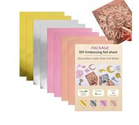 Fogli in Metallo per Rilievo - 8,27 Pollici, Foglio di Alluminio per Stamping, Spessore 0,08mm | Foglio da Rilievo per Pittura per Casa, Scrapbooking, Aula, Ufficio, Biglietti di Auguri, Lavori Manual