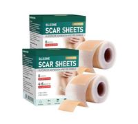 Fogli in silicone per cicatrici chirurgiche, cicatrici curative, taglio cesareo e addominoplastica riutilizzabili ed efficaci, 2 fogli per la rimozione delle cicatrici chirurgiche