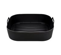 Fogli in silicone per friggitrice ad aria, fogli in silicone con scarico 3D, inserti quadrati per friggitrice ad aria, per cucinare, verdure, pizza, salsicce, torte, patatine, pancetta, snack