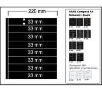 Fogli Inseribili Neri A4 Compatti 8 Scomparti 220x33mm SAFE 458 10 x Confezione