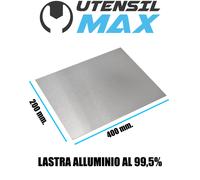 FOGLI-LAMIERE DI ALLUMINIO MM. 400X200 - SPESSORI DA MM. 0,30 A 2,00