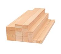 Fogli, materiali per l'artigianato, Square Wooden Dowel Rod,Unfinished Pine Wood Sticks, Natural Long Dowel Strips Wood Sticks,30Cm Length,4 Pack,1Cm Thickness,1x6cm(1x4cm)