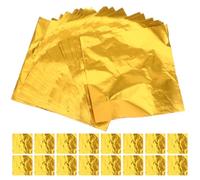 Fogli per Caramelle in Alluminio Oro, 100 Pezzi, Quadrati