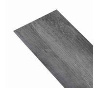 Fogli per pavimenti in PVC autoadesivi, grigio chiaro e scuro | Finto legno, facile installazione, stile minimalista moderno, per salotti e camere da letto, bassa manutenzione