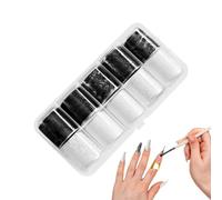 Fogli Per Unghie In Pizzo - Set Di Trasferimento Autoadesivo 2,5x50x0,1 Cm, 10 Rotoli Nero Bianco | Decorazione Fai-da-te Striscia Adesiva Salon Home Viaggi Donne Ragazze Principianti Professionale Ma