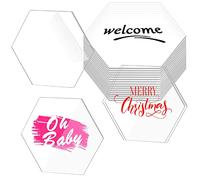 Fogli Plexiglass Lastra Trasparente 3mm Esagono Lastre Plexiglass Su Misura Foglio Acrilico Plessiglas Trasparente Pannelli per Progetti Fai Da Te Foto Cornici Scrapbooking (20 Pezzi)