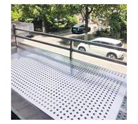 Fogli Rete Metallico Inox，Lamiera forata acciaio inox 304，lamiera forata in metallo, protezione antifurto da balcone,con guanti,piastra di protezione anticaduta(W10*L400cm/W3.93*L157.4in)