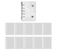 Fogli sciolti per la scuola, in PVC, trasparente, 5 anelli, di grandi dimensioni, 10 pagine, set fai da te per feste di compleanno, viaggi in aereo, strada, scrapbooking