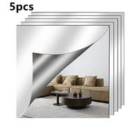 Fogli specchio autoadesivi decorativi confezione da 5 per arredamento casa elega