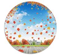 foglia acero 1000 Teile Schwieriges Großes Stressabbau-Spielzeug Pianta Rundes Puzzle Für Erwachsene Und Kinder Bildungswert Geburtstagsgeschenk 1000pcs (67.5x67.5cm)
