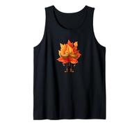 Foglia Autunnale Rossa con Barba per Adulti e Bambini Canotta