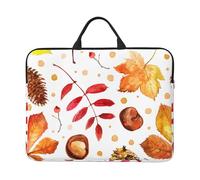 Foglia botanica autunnale, Custodia per laptop da 14 pollici, borsa per notebook, custodia per laptop, valigetta con maniglia