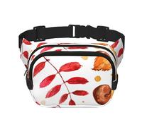 Foglia botanica autunnale, Marsupio quadrato a doppio strato, borsa da viaggio, marsupio casual