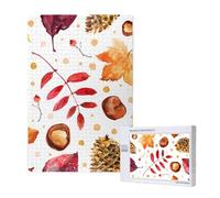 Foglia botanica autunnale,Puzzle in legno da 1000 pezzi per adulti e adolescenti