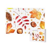Foglia botanica autunnale,Puzzle in legno da 300 pezzi per famiglie, per adulti e adolescenti, decorazioni per la casa