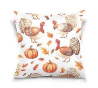 Foglia d'autunno Turchia Bianco corpo cuscino cuscino tiro cuscino e federa Home Decor per la casa soggiorno 18 x 18