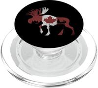 Foglia Di Acero Corna Alce Animale Bandiera Del Canada PopSockets PopGrip per MagSafe