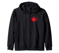 Foglia di Acero Rosso Canada Felpa con Cappuccio