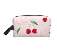 Foglia Di Ciliegio Rosso Rosa, Borsa per il trucco Borsa per cosmetici Borsa da viaggio portatile da viaggio Borsa per trucco Organizer