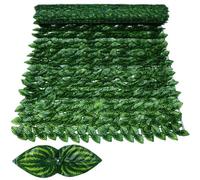 Foglia di edera artificiale, 50 x 500 cm, decorazione per giardino, balcone, recinto esterno, design colorato con anguria, perfetta per giardino, patio e cortile, privacy