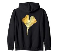 Foglia di Gingko (Giallo Vintage) Gingko Felpa con Cappuccio