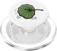 Foglia di loto divertente maschera fumetto pianta di loto PopSockets PopGrip per MagSafe
