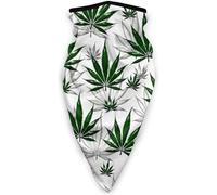 Foglia di Marijuana Verde Bianca Unisex Decorazione Facciale Ghetta da Collo Multifunzione Bandana Elastico Headwrap per Traspirante Yoga Campeggio