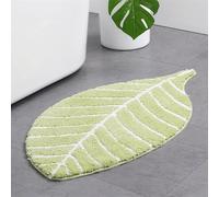 Foglia Forma Di Tappeto Assorbente Antiscivolo Semplice Tappeto per Porta Bagno Imitazione Cachemire Materiale Tappeto