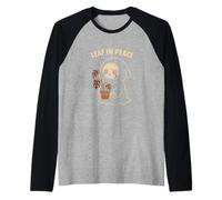 Foglia in Pace RIP Monstera Pianta da Appartamento Maglia con Maniche Raglan