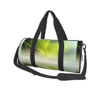 Foglia Verde Che Riflette Nell'acqua Del Fiume, Borsone da viaggio di grande capacità Borsa rotonda Borsa da viaggio sportiva Borsa da viaggio Borsa da fitness