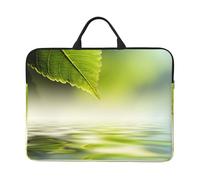 Foglia verde che si riflette nell'acqua del fiume, Custodia per laptop da 14 pollici, borsa per notebook, custodia per laptop, valigetta con maniglia