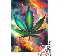 Foglia Verde Puzzle 1000 Pezzi Puzzle per Adulti Universo Colorato Gioco di Puzzle 1000 Pezzi Relax Casa Regalo 70x50cm/1000pcs