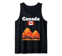 Fogliame Autunnale Canadese Foglie Autunnali Bandiera del Canada Souvenir Canotta