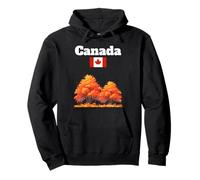 Fogliame Autunnale Canadese Foglie Autunnali Bandiera del Canada Souvenir Felpa con Cappuccio