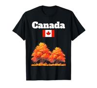 Fogliame Autunnale Canadese Foglie Autunnali Bandiera del Canada Souvenir Maglietta
