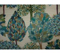 Fogliame Fall Albero Verde Blu Velluto Design Tessuto Tenda Fodera Cuscino