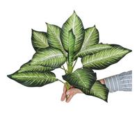 Foglie artificiali di Scindapsus per composizioni floreali, bonsai, piante finte, decorazione per matrimoni, elegante decorazione per casa e ufficio (bianco)
